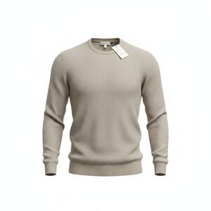 Peter Millar Crown Merino Wool Lyocell Crewneck Sweater Light Elm MF25S44 Mens M